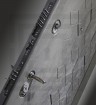 Металлическая дверь Лабиринт Бетон 22 - Белый софт, черная вставка