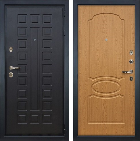 Металлическая дверь в квартиру Лекс Гладиатор 3К Дуб натуральный (панель №15)