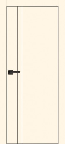 Дверь Profilo Porte PX-20 Магнолия, AL черная кромка с 4-х сторон
