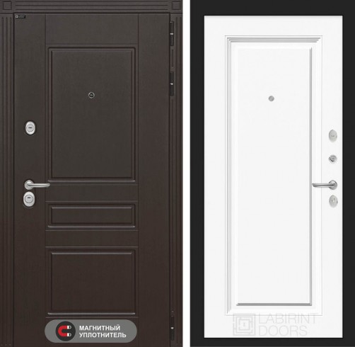 Металлическая входная дверь в квартиру Мегаполис 27 - Эмаль RAL 9003