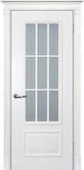 Межкомнатная дверь Текона Смальта-Deco 08 Белый Ral 9003 стекло