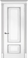 Межкомнатная дверь Текона Смальта-Deco 08 Белый Ral 9003 патина серебро