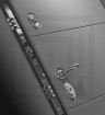 Металлическая входная дверь Лабиринт ART графит 22 - Графит софт, черная вставка