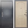 Металлическая дверь Лекс 3 Барк (Серый букле / Дуб беленый) панель №14