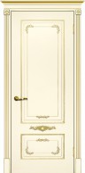 Межкомнатная дверь Текона Смальта-Deco 09 Слоновая кость Ral 1013 патина золото