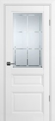 Межкомнатная Дверь Profilo Porte модель PSU-39 цвет Белый, сатинат гравировка