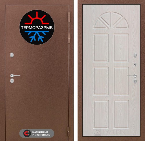 Металлическая дверь в дом Лабиринт Термо Магнит 15 - Алмон 25