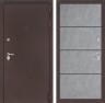 Металлическая дверь в квартиру Лабиринт CLASSIC антик медный 25 - Бетон светлый, черный молдинг