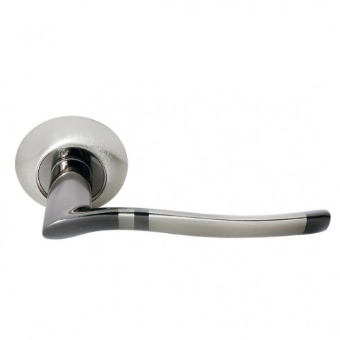 Дверная ручка MORELLI DIY MH-04 Белый никель/черный никель (SN/BN)