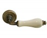 Дверная ручка Morelli CERAMICA CC-3 OBA/CHAMP античная бронза/шампань