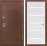 Металлическая дверь в дом Лабиринт Термо Лайт 01 - Сандал белый, стекло белое