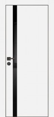 Дверь Profilo Porte PX-8 Белый, кромка с 4-х сторон LACOBEL черный