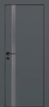 Дверь Profilo Porte PX-8 Графит, кромка с 4-х сторон LACOBEL серый