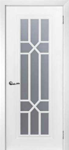 Межкомнатная дверь Текона Смальта-Nova 103 Сапфир, сатинат с решеткой