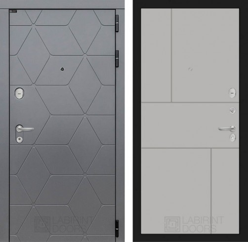 Металлическая дверь в квартиру Лабиринт COSMO 21 - Грей софт
