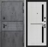 Входная дверь Лабиринт INFINITY 02 - Сандал белый, стекло черное