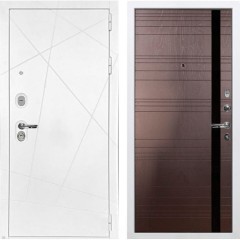 Металлическая дверь Лекс Соната №31 (Белая шагрень / Ясень шоколад)