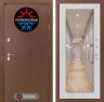 Металлическая дверь в дом Лабиринт Термо Магнит с Зеркалом 18 - Сандал белый