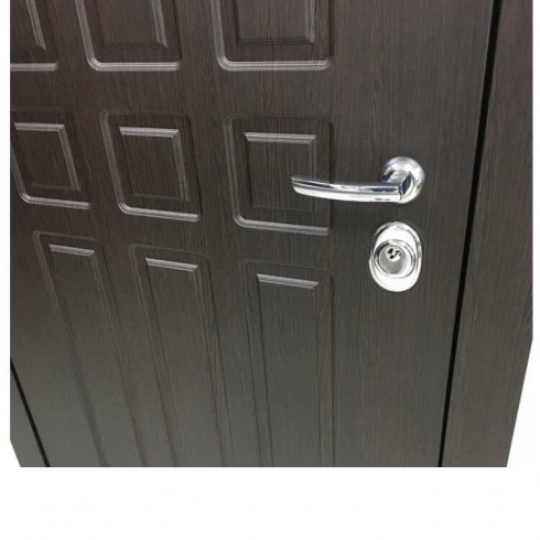 Металлическая дверь в квартиру Лекс 8 Сенатор Голден патина черная (№27)