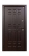 Металлическая дверь в квартиру Лекс 8 Сенатор Голден патина черная (№27)