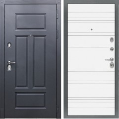 Входная дверь Cударь STR МХ-29 Ясень графит/Д-5 Белый софт