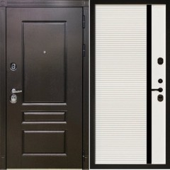 Входная дверь Cударь STR МХ-27 Дуб крафтовый/МХ 45 белый матовый