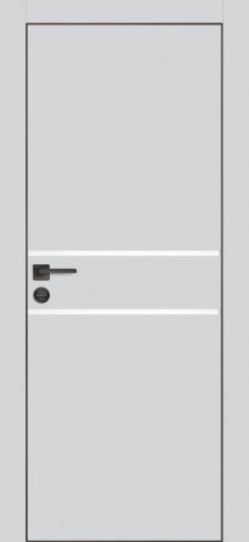 Дверь Profilo Porte PX-18 Агат, кромка с 4-х сторон LACOBEL белоснежный