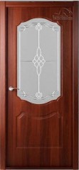 Дверь межкомнатная Belwooddoors Перфекта Орех Итальянский Металюкс белый витраж рис 36