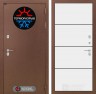 Металлическая дверь в дом Лабиринт Термо Магнит 25 - Белый софт, черный молдинг