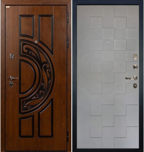 Металлическая дверь в квартиру Лекс Спартак Квадро Графит софт (панель №72)