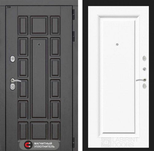 Металлическая входная дверь в квартиру NEW YORK 27 - Эмаль RAL 9003