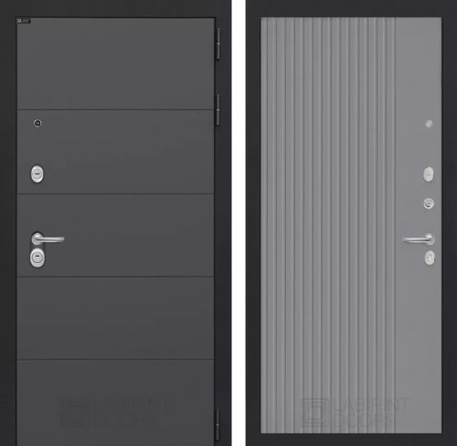Металлическая входная дверь Лабиринт ART 29 - Серый рельеф софт