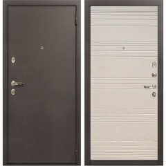 Металлическая дверь Лекс 1А Дуб фактурный кремовый (панель №63)