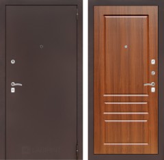 Металлическая дверь в квартиру Лабиринт CLASSIC антик медный 03 - Орех бренди