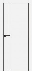 Дверь Profilo Porte PX-20 Белый, AL черная кромка с 4-х сторон