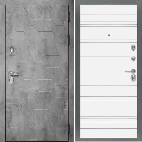 Входная дверь Cударь Diva ДИВА-МД-51 Бетон темный/Д-5 Белый софт