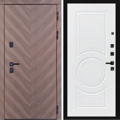Входная дверь Cударь Diva ДИВА-98 Орех шоколадный/Д-8 Белый софт