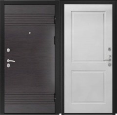 Входные двери L-7 Черный Муар/ФЛ-609 Белый матовый