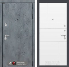 Металлическая дверь Лабиринт Бетон 21 - Белый софт