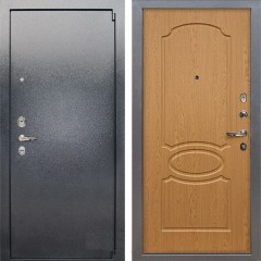 Металлическая дверь Лекс 3 Барк (Серый букле / Дуб натуральный) панель №15