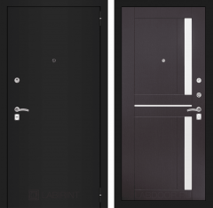 Металлическая дверь Лабиринт CLASSIC шагрень черная 02 - Венге
