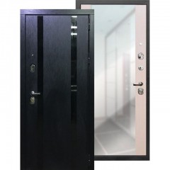 Металлическая входная дверь в квартиру Персона ГРАНД-1 Сандал белый с зеркалом