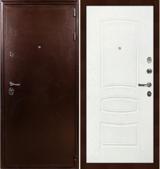 Металлическая дверь Лекс 5А Цезарь Белая шагрень (панель №68)
