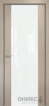 Межкомнатная дверь Оникс Hi-tech Престиж Мокко, триплекс белый