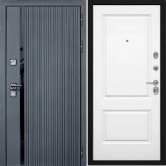 Входная дверь Cударь STR МХ-46 Черный кварц/Д-7 Белый софт