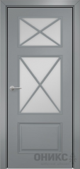 Межкомнатные двери Оникс Lite Прованс фрезерованный Эмаль по RAL 7040 Сатинат Белый