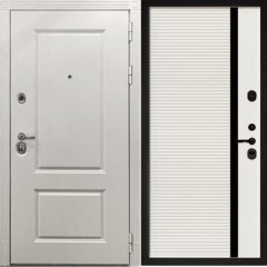 Входная дверь Cударь STR МХ-9 Альберо браш грей/МХ 45 белый матовый