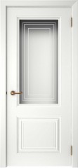 Межкомнатная дверь Смальта 42 Белый ral 9003, сатинат УФ печать