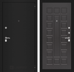 Металлическая дверь в квартиру Лабиринт CLASSIC шагрень черная 04 - Венге