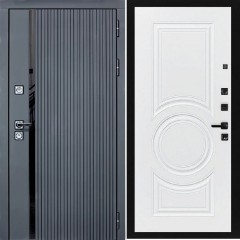 Входная дверь Cударь STR МХ-46 Черный кварц/Д-8 Белый софт